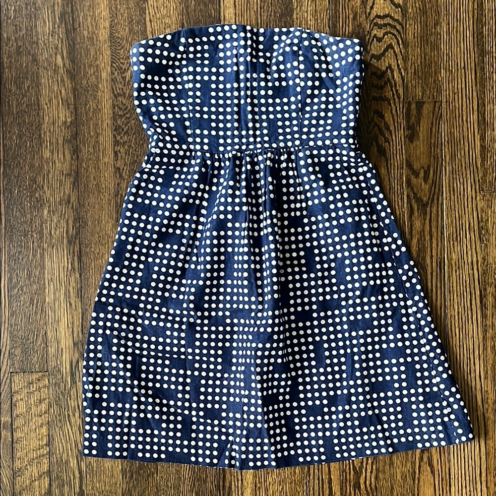 Gap linen-blend strapless mini dress
